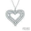 Thumbnail Image 1 of 1/2 CT. T.W. Diamond Heart Pendant in 10K White Gold