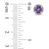 Thumbnail Image 1 of 5.0mm Amethyst and Diamond Accent Frame Stud Earrings in 10K White Gold