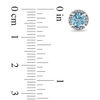 Thumbnail Image 1 of 5.0mm Blue Topaz and Diamond Accent Frame Stud Earrings in 10K White Gold