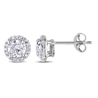 White Sapphire Earrings Zales 2024 www.alhudapk