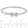 Thumbnail Image 1 of The Heart Within® Diamond Accent Heart-Shaped Infinity Bangle in Sterling Silver