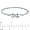 Thumbnail Image 2 of Diamond Accent Heart-Shaped Infinity Bangle in Sterling Silver