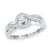 Thumbnail Image 1 of 1/5 CT. T.W. Diamond Swirl Promise Ring in Sterling Silver (25 Characters)
