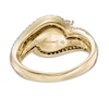 Thumbnail Image 2 of 1-3/4 CT. T.W. Champagne and White Diamond Past Present Future® Layered Swirl Ring in 14K Gold