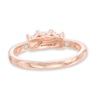 Thumbnail Image 2 of 1/2 CT. T.W. Certified Princess-Cut Diamond Past Present Future® Ring in 14K Rose Gold (I/I2)