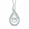 Thumbnail Image 1 of Diamond Accent Layered Infinity Pendant in Sterling Silver