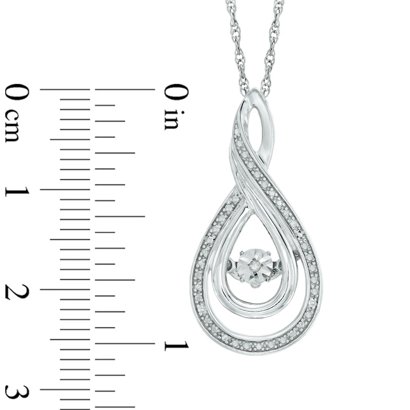 Main Image 2 of Diamond Accent Layered Infinity Pendant in Sterling Silver