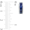 Thumbnail Image 2 of Princess-Cut Lab-Created Blue Sapphire Huggie Hoop Earrings in Sterling Silver