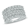 Thumbnail Image 1 of 1/6 CT. T.W. Diamond Five Row Band in Sterling Silver