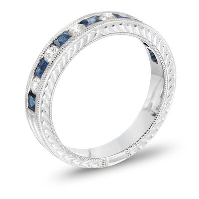 sapphire and diamond wedding sets