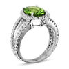 Thumbnail Image 2 of Oval Peridot and 7/8 CT. T.W. Diamond Ring in 14K White Gold