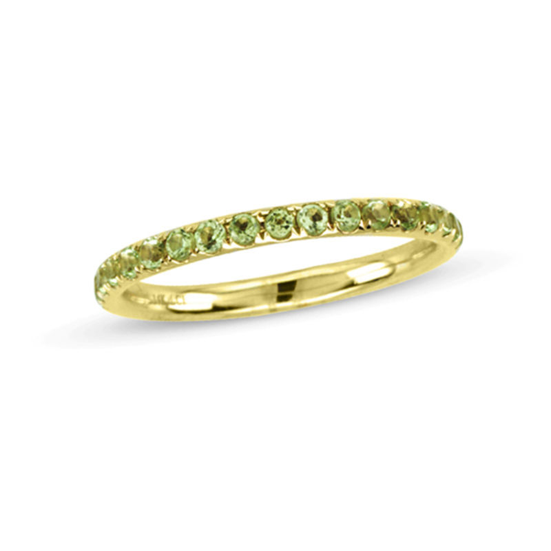 Peridot Eternity Band in 14K Gold