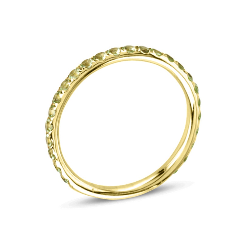 Main Image 2 of Peridot Eternity Band in 14K Gold