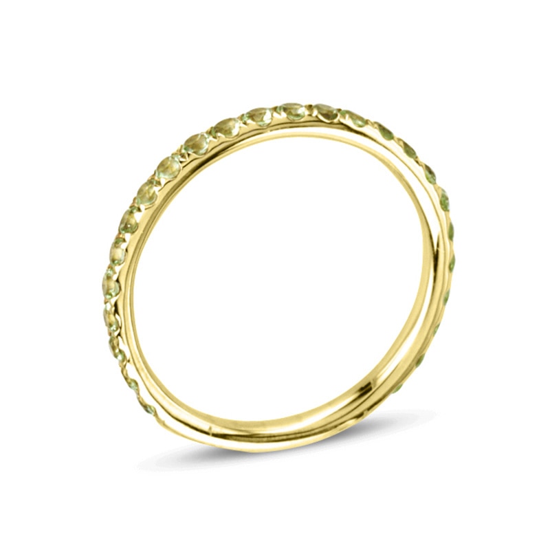 Peridot Eternity Band in 14K Gold