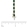 Thumbnail Image 2 of Oval Emerald and 3/8 CT. T.W. Diamond Bracelet in 14K Gold