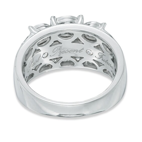 CT. T.w. Diamond Past Present FutureÂ® Ring in 14K White Gold