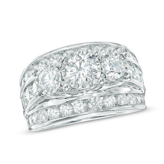 4 CT. T.w. Diamond Past Present FutureÂ® Ring in 14K White Gold