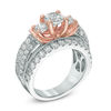 Thumbnail Image 2 of 3 CT. T.W. Diamond Past Present Future® Ring in 14K Two-Tone Gold
