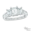 Thumbnail Image 0 of 3 CT. T.W. Certified Emerald-Cut Diamond Past Present Future® Ring in 14K White Gold (I/I1)