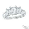 Thumbnail Image 1 of 3 CT. T.W. Certified Emerald-Cut Diamond Past Present Future® Ring in 14K White Gold (I/I1)