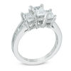 Thumbnail Image 1 of 3 CT. T.W. Certified Emerald-Cut Diamond Past Present Future® Ring in 14K White Gold (I/I1)