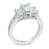 Thumbnail Image 2 of 3 CT. T.W. Certified Emerald-Cut Diamond Past Present Future® Ring in 14K White Gold (I/I1)