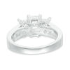 Thumbnail Image 3 of 3 CT. T.W. Certified Emerald-Cut Diamond Past Present Future® Ring in 14K White Gold (I/I1)