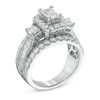 Thumbnail Image 1 of 3 CT. T.W. Emerald-Cut Diamond Frame Past Present Future® Ring in 14K White Gold