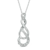 Thumbnail Image 1 of Diamond Accent Cascading Infinity Pendant in Sterling Silver