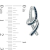 Thumbnail Image 4 of 1/8 CT. T.W. Enhanced Blue and White Diamond Abstract Three Piece Set in Sterling Silver