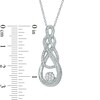 Thumbnail Image 1 of Diamond Accent Intertwined Double Infinity Pendant in Sterling Silver