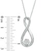 Thumbnail Image 2 of Diamond Accent Cluster Infinity Pendant in Sterling Silver