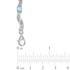 Thumbnail Image 1 of Blue Topaz and 1/20 CT. T.W. Diamond Twist Bracelet in Sterling Silver - 7.25"