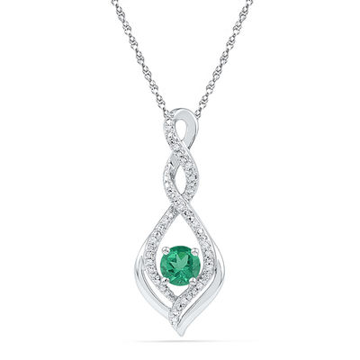 Diamond Accent Infinity Twist Pendant 