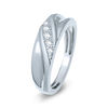 Thumbnail Image 2 of 1/4 CT. T.W. Diamond Five Stone Slant Wedding Band in 10K White Gold