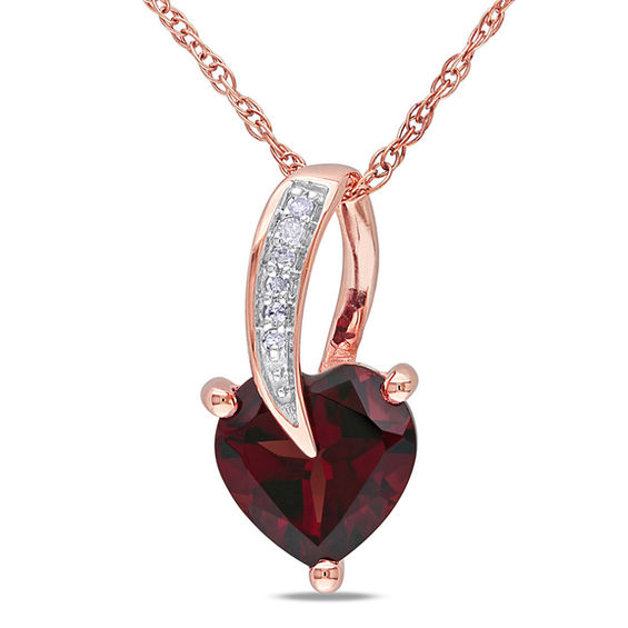 Zales garnet necklaces discount