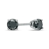 Thumbnail Image 0 of 1/3 CT. T.W. Black Diamond Solitaire Stud Earrings in 10K White Gold