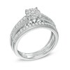 Thumbnail Image 1 of 1/2 CT. T.W. Multi-Diamond Vintage-Style Bridal Set in 10K White Gold