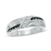 Thumbnail Image 1 of 1/10 CT. T.W. Enhanced Black and White Diamond Wedding Band in 10K White Gold