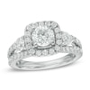 Thumbnail Image 0 of Celebration Ideal 2-1/5 CT. T.W. Diamond Three Stone Engagement Ring in 14K White Gold (I/I1)