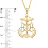 Thumbnail Image 2 of Mariner Cross Necklace Charm in 10K Gold