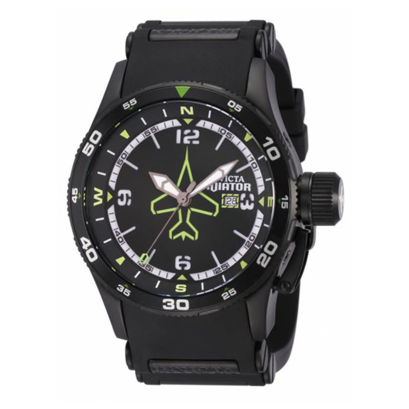 Main Image 1 of Men's Invicta Aviator Strap Watch with Black Dial (Model: 1763)