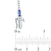 Thumbnail Image 2 of Oval Tanzanite and Lab-Created White Sapphire Bracelet in Sterling Silver - 7.5"