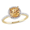 Thumbnail Image 0 of 7.0mm Citrine and Diamond Accent Frame Ring in 10K Gold