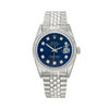 Thumbnail Image 1 of Previously Owned - Men's Rolex Datejust 1 CT. T.W. Diamond 18K White Gold Watch with Blue Dial (Model: 16220)