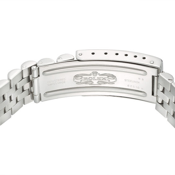 Previously Owned - Men's Rolex Datejust 1 CT. T.w. Diamond 18K White Gold Watch with Blue Dial (Model: 16220)