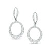 Thumbnail Image 1 of AVA Nadri Cubic Zirconia Graduated Circle Drop Earrings in White Rhodium Brass