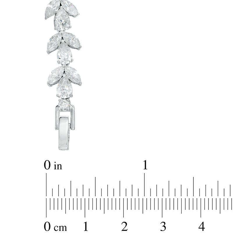 Main Image 2 of AVA Nadri Cubic Zirconia Line Bracelet in White Rhodium Brass - 7.5"