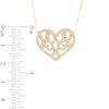 Thumbnail Image 2 of AVA Nadri Cubic Zirconia Ornate Heart Necklace in Sterling Silver with 18K Gold Plate