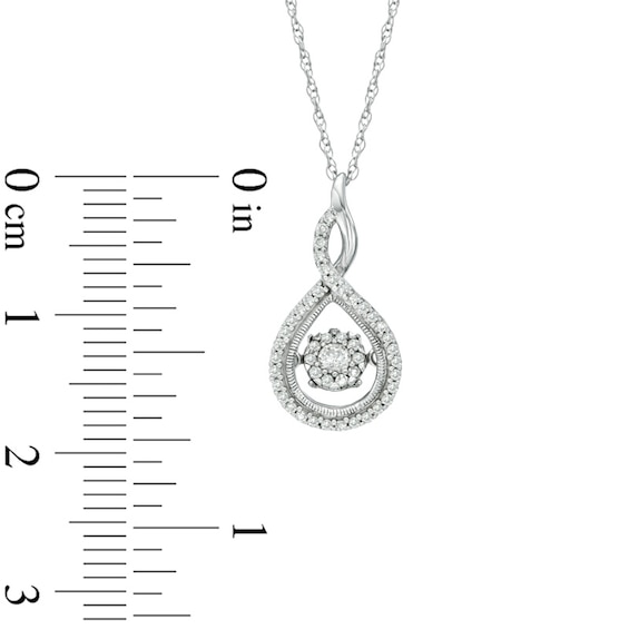 Unstoppable Love™ 1/5 CT. T.W. Diamond Twist Teardrop Pendant in 10K White Gold Unstoppable Love™ 1/5 CT. T.W. Diamond Twist Teardrop Pendant in 10K White Gold